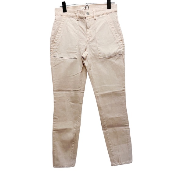 Ann Taylor LOFT Cream Raw Hem High Rise Skinny Utility Pant Size 2 - Picture 2 of 16